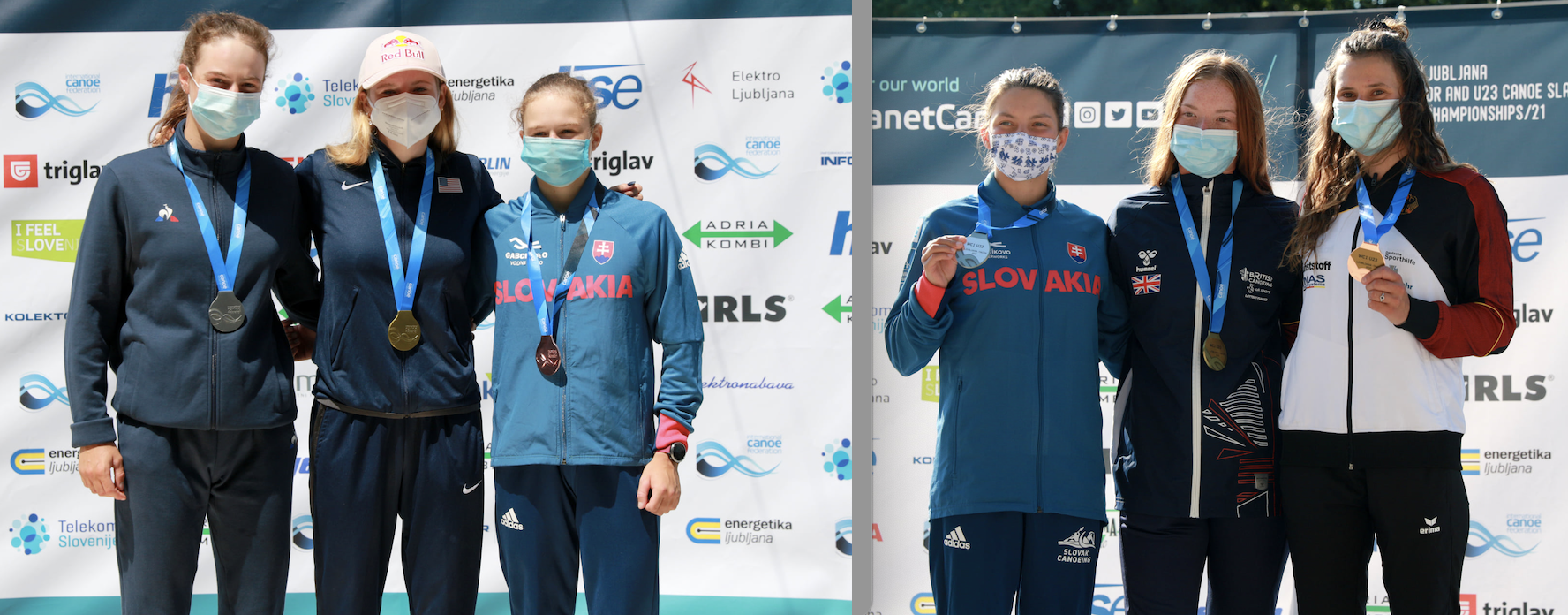 Luknárová strieborná v singli, Paňková bronzová v kajaku